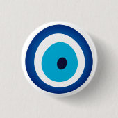 Blue Eye Lucky Charm Ronde Button 3,2 Cm (Voorkant)