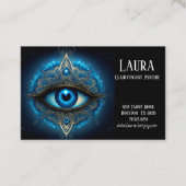 Blue Eye Mandala Clairvoyant Psychic Visitekaartje (Voorkant)