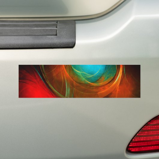 Blue Eye Modern Abstract Fine Art Cool Pattern #16 Bumpersticker (Op auto)