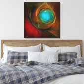 Blue Eye Modern Abstract Fine Art Cool Pattern #16 Canvas Afdruk (Insitu (Slaapkamer))