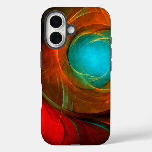 Blue Eye Modern Abstract Fine Art Cool Pattern #16 iPhone 16 Hoesje