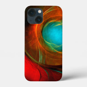 Blue Eye Modern Abstract Fine Art Cool Pattern #16 iPhone 13 Mini Hoesje