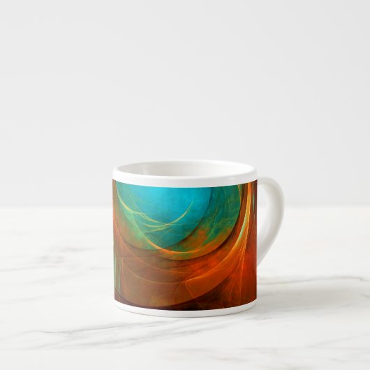 Blue Eye Modern Abstract Fine Art Cool Pattern #16 Espresso Kop (Voorkant rechts)