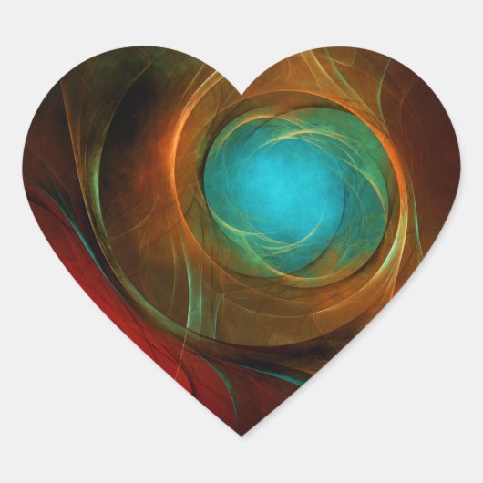 Blue Eye Modern Abstract Fine Art Cool Pattern #16 Hart Sticker (Voorkant)