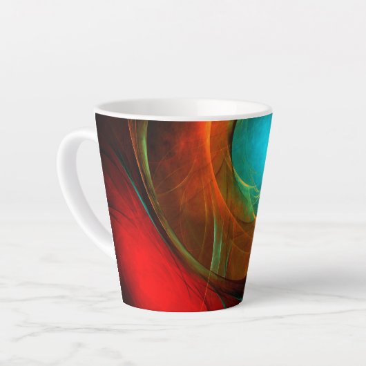 Blue Eye Modern Abstract Fine Art Cool Pattern #16 Latte Mok (Linkerhoek)