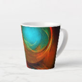 Blue Eye Modern Abstract Fine Art Cool Pattern #16 Latte Mok (Rechterhoek)
