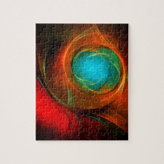 Blue Eye Modern Abstract Fine Art Cool Pattern #16 Legpuzzel (Verticaal)