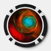 Blue Eye Modern Abstract Fine Art Cool Pattern #16 Poker Chips (Achterkant)