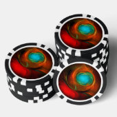 Blue Eye Modern Abstract Fine Art Cool Pattern #16 Poker Chips (Opstapeling)