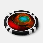 Blue Eye Modern Abstract Fine Art Cool Pattern #16 Poker Chips (Enkel)
