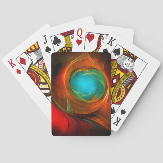 Blue Eye Modern Abstract Fine Art Cool Pattern #16 Pokerkaarten (Achterkant)