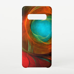 Blue Eye Modern Abstract Fine Art Cool Pattern #16 Samsung Galaxy S10 Hoesje