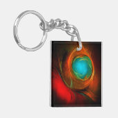 Blue Eye Modern Abstract Fine Art Cool Pattern #16 Sleutelhanger (Voorkant Links)