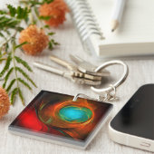 Blue Eye Modern Abstract Fine Art Cool Pattern #16 Sleutelhanger (Voorkant Rechts)