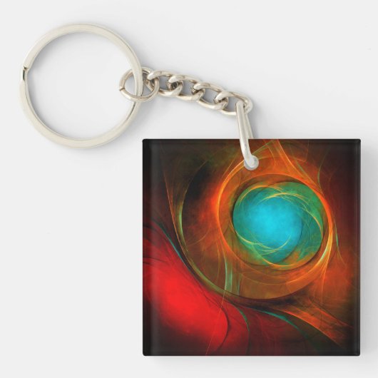 Blue Eye Modern Abstract Fine Art Cool Pattern #16 Sleutelhanger (Voorkant)