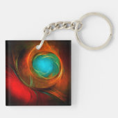 Blue Eye Modern Abstract Fine Art Cool Pattern #16 Sleutelhanger (Achterkant)