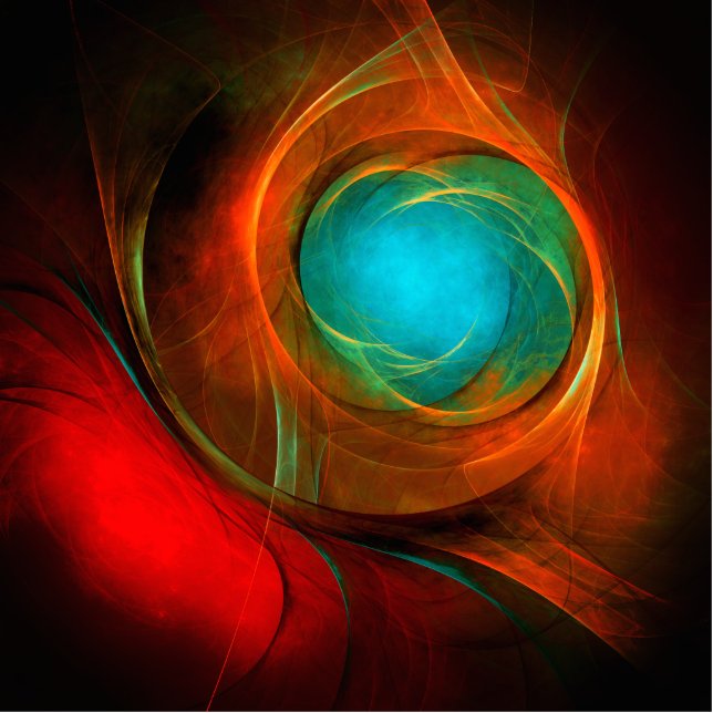 Blue Eye Modern Abstract Fine Art Cool Pattern #16 Staand Fotobeeldje (Voorkant)