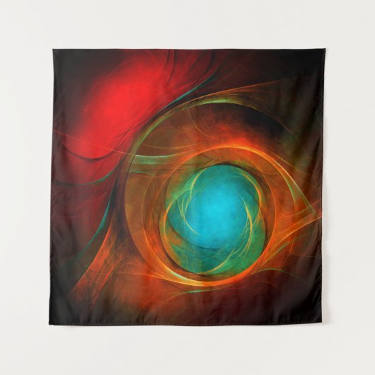 Blue Eye Modern Abstract Fine Art Cool Pattern #16 Wandkleed (Voorkant (horizontaal))