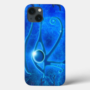 Blue Eye of Horus, Wadjet Egyptian Fantasy in Blue iPhone 13 Hoesje