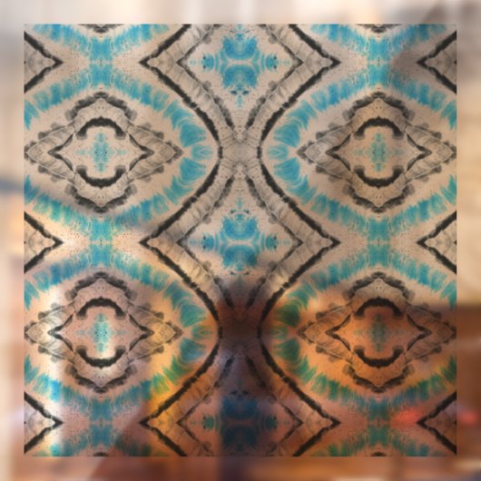 Blue Eye Shibori Tie Dye Rustin Pattern Raamsticker (Vel 2)