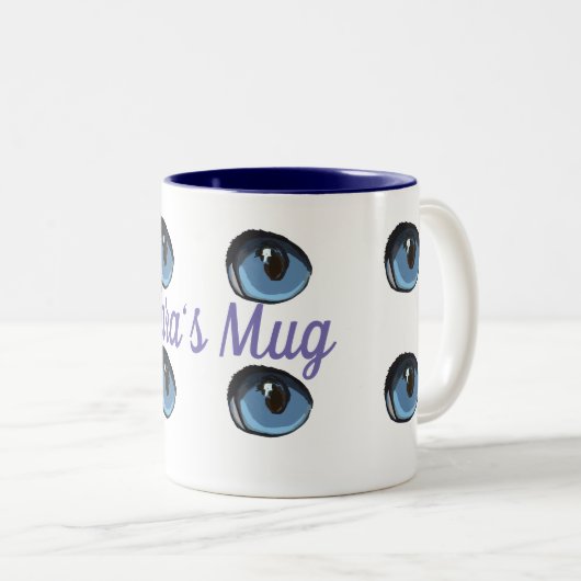 Blue Eye Specialized Tweekleurige Koffiemok (Voorkant rechts)