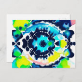 Blue Eye Tie Dye Briefkaart (Voorkant / Achterkant)