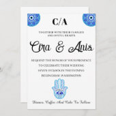 Blue eye Turkish styles Invitation (Devant / Derrière)