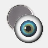 Blue Eyeball Iris Eye Cool Custom Round Magnets (Recto/Verso)