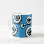 Blue Eyeball Iris Eye Fun Cool Custom Mok (Voorkant links)