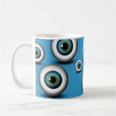Blue Eyeball Iris Eye Fun Cool Custom Mok (Links)