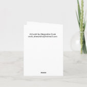 Blue Eyed Cat dans la carte d'art de cuisine (Dos)