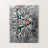 Blue Eyed Cat Jigsaw Puzzle cadeau (Vertical)
