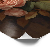 Blue-Eyed Cat with Roses – Elegant Floral Poster (Coin)