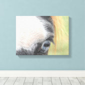 Blue Eyed Horse Canvas Afdruk (Insitu (Houten vloer))
