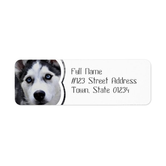 Blue Eyed Husky Mailing Labels (Voorkant)