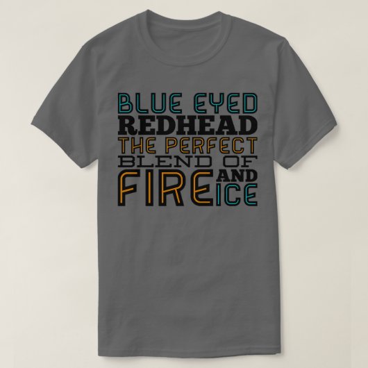 Blue Eyed Redhead Sticker T-shirt (Design voorkant)