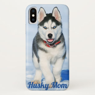 Blue Eyed Siberische Husky - Husky Mom I Phone Cas iPhone X Hoesje