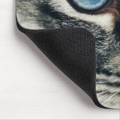 Blue-Eyed Tabby Cat Close-up Muismat (Hoek)