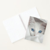 Blue-Eyed White Cat Notebook Notitieboek (Binnen)