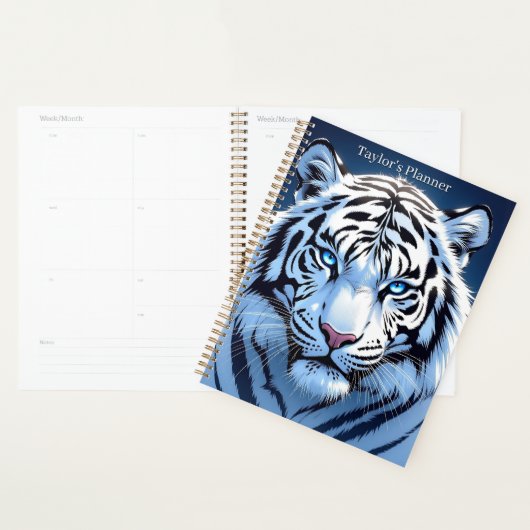 Blue eyed White Tiger Personalized (Devant avec enveloppe)