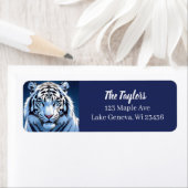 Blue eyed White Tiger Personalized Etiket (Insitu)