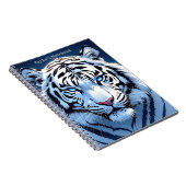 Blue eyed White Tiger Personalized Notitieboek (Rechterzijde)