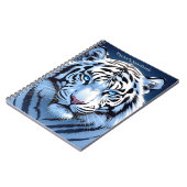 Blue eyed White Tiger Personalized Notitieboek (Linkerzijde)