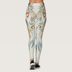 Blue Eyed Wolf Dream Catcher Leggings