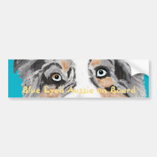 Blue Eyes Aussie aan boord Bumpersticker