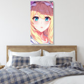 Blue Eyes Canvas Afdruk (Insitu (Slaapkamer))