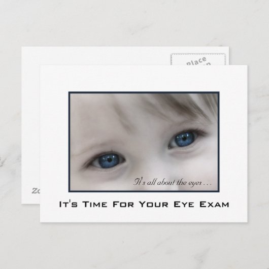 Blue Eyes Eye Exam Appointinder Briefkaart (Voorkant / Achterkant)