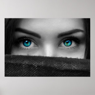 Blue eyes-weergave poster