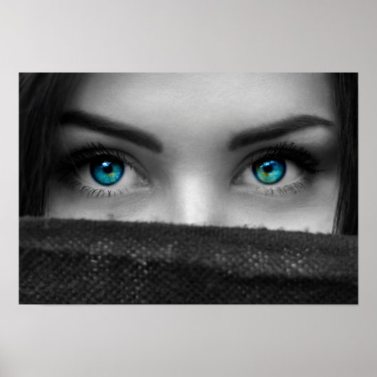 Blue eyes-weergave poster (Voorkant)