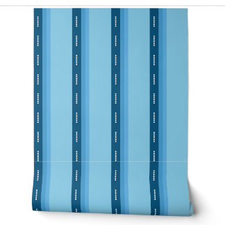 blue faded stripes with dots behang